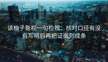 读柚子影视一句检视：核对口径有没有写明后再把证据列成条
