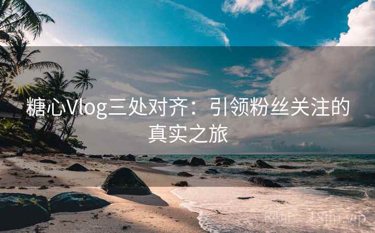 糖心Vlog三处对齐：引领粉丝关注的真实之旅