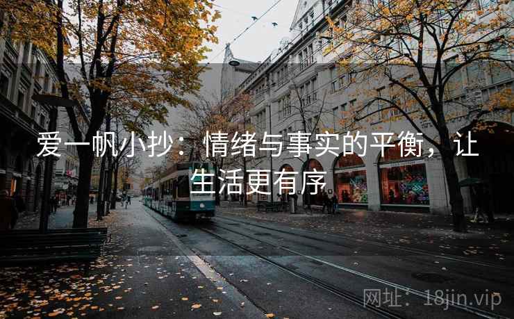 爱一帆小抄:情绪与事实的平衡,让生活更有序 爱一帆小抄:情绪与事实的平衡,让生活更有序